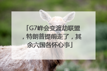 G7峰会变渡劫联盟，特朗普提前走了，其余六国各怀心事